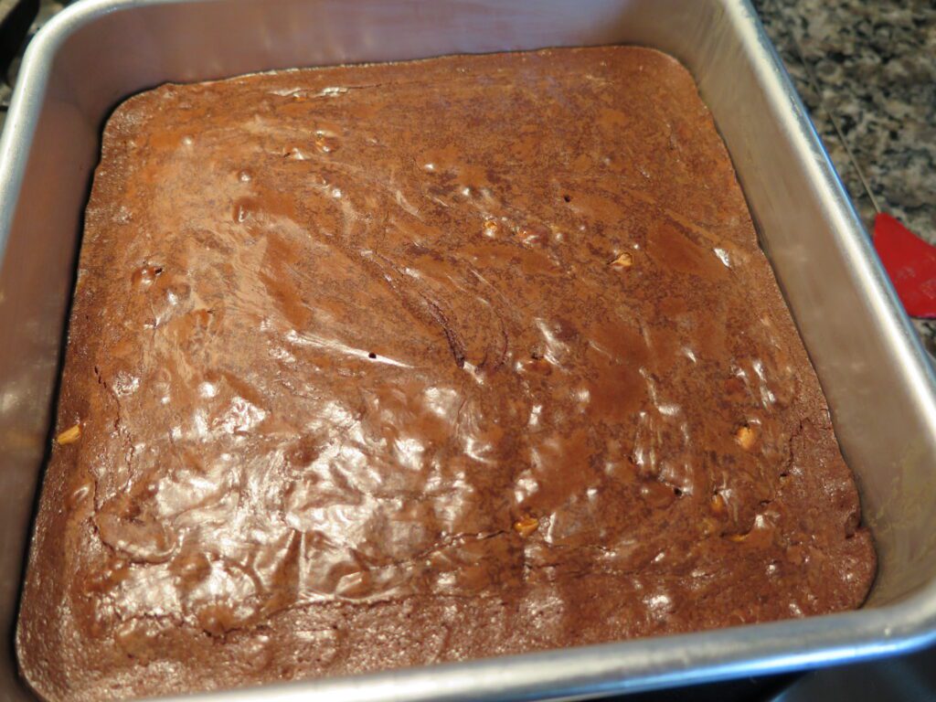 Brownie fresh from the oven