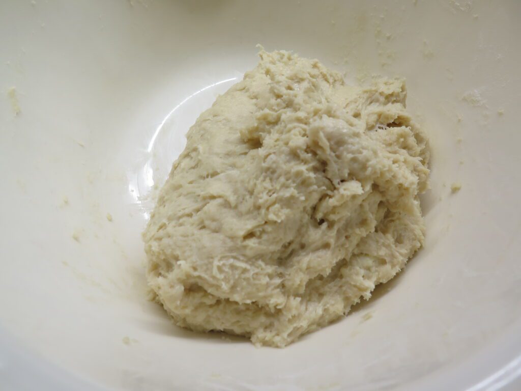 Dough after 1 hour of proofing