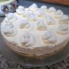 No bake cheesecake with whipped cream topping