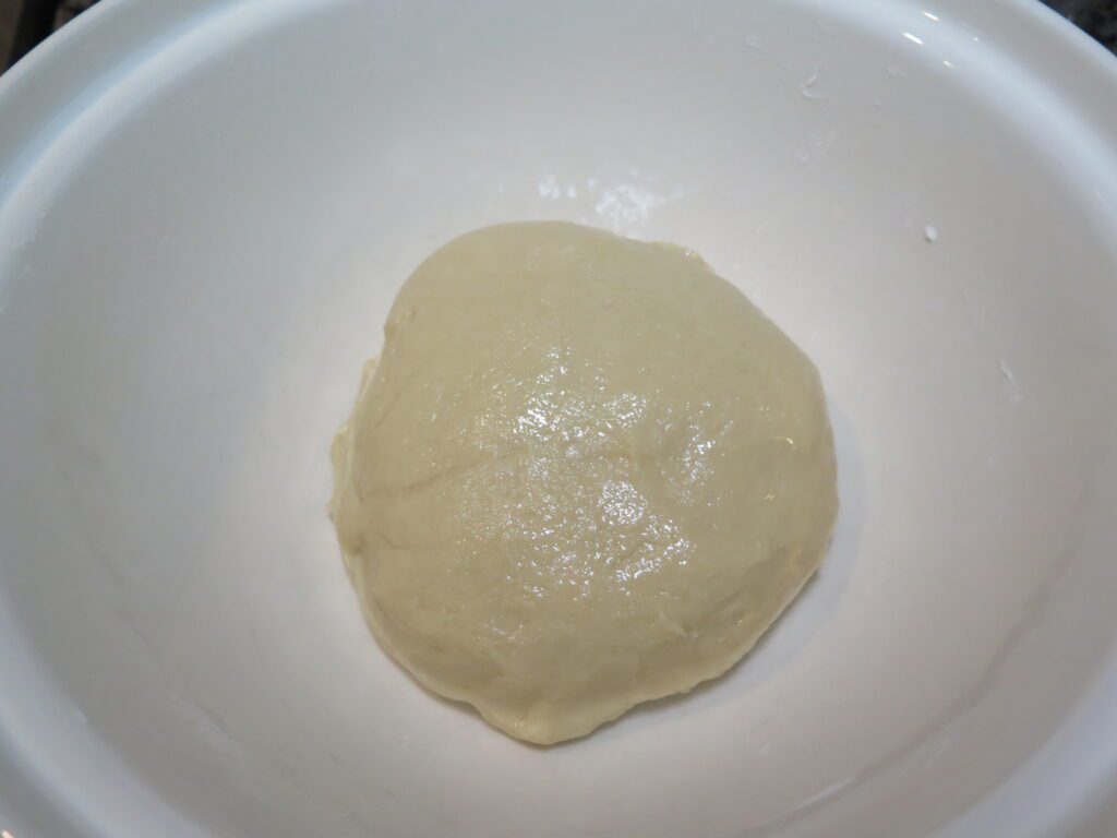 Lemon dough in bowl for first rise
