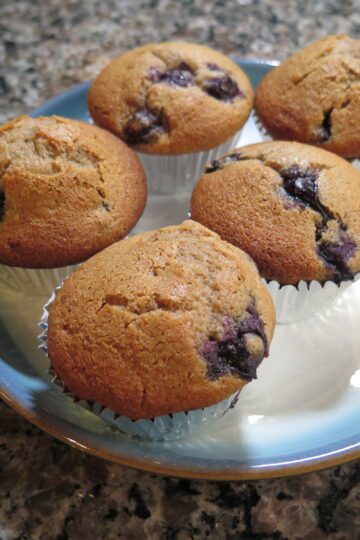 Blueberry Honey Wheat Muffins