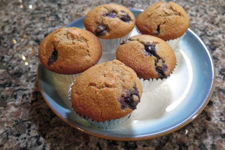 Blueberry Honey Wheat Muffins